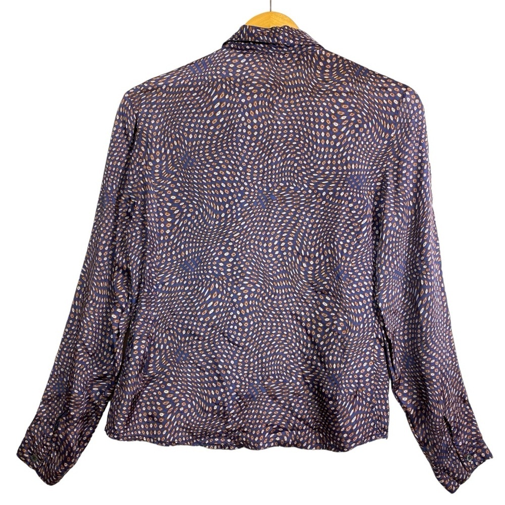 Vintage Isabel Marant Blouse Women Sz 1 US 4 Long Sleeve Abstract Print Button - Picture 6 of 16